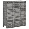 vidaXL 5-tlg. Garten-Essgruppe Klappbar Poly Rattan Grau