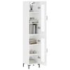 vidaXL Highboard Hochglanz-Wei&szlig; 34,5x34x180 cm Holzwerkstoff