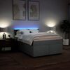 vidaXL Boxspringbett mit Matratze Hellgrau 140x190 cm Stoff