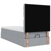 vidaXL Ottoman-Bett mit Matratze Hellgrau 90x200 cm Stoff