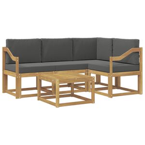 vidaXL Outdoor-Sofagarnitur 5 stk. Wei&szlig; und Anthrazit