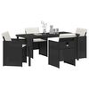 vidaXL Garten Essgruppe 5 pcs Schwarz Poly-Rattan