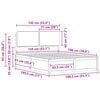 vidaXL Bettgestell mit gepolstertem Kopfteil Taupe 135 x 190 cm