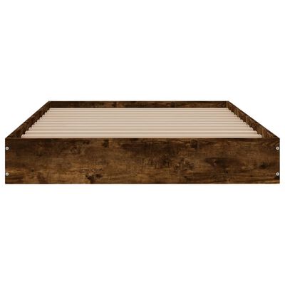 vidaXL Bettgestell ohne Matratze Räuchereiche 100x200 cm Holzwerkstoff