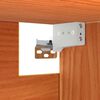 vidaXL Wandschrank mit Regal mit T&uuml;r 2 pcs Wachsbraun 80 x 30 x 35 cm