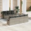 vidaXL Gartensofa-set 8 pcs Hellgrau und Dunkelgrau Poly-Rattan