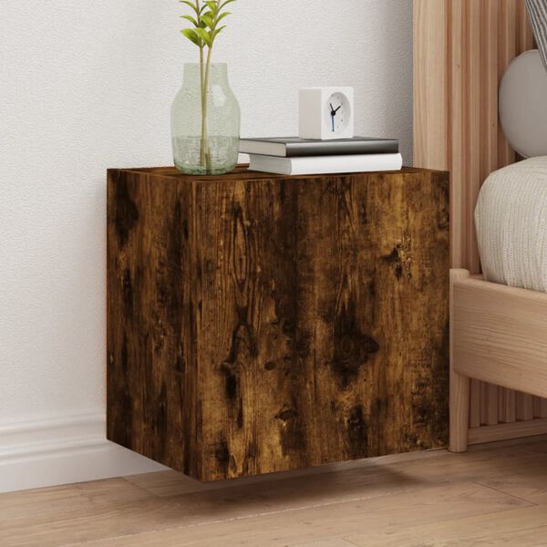 vidaXL TV-Wandschr&auml;nke 2 Stk. R&auml;uchereiche 40,5x30x40 cm Holzwerkstoff