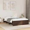 vidaXL Bettgestell Braun Eichen-Optik 135x190 cm Holzwerkstoff