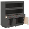 vidaXL Highboard Grau 100x40x108,5 cm Massivholz Kiefer