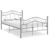vidaXL Bett Grau Metall 120x200 cm