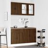 vidaXL 4-tlg. K&uuml;chenschrank-Set Porto Braun Eichen-Optik Holzwerkstoff