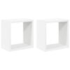 vidaXL W&uuml;rfelregale 2 Stk. Wei&szlig; 26x15x26 cm