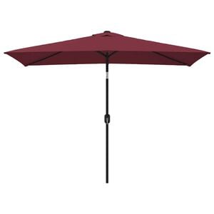 vidaXL Sonnenschirm mit Metall-Mast 300x200 cm Bordeauxrot