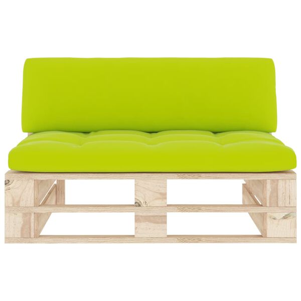 vidaXL Outdoor-Mittelsofa Paletten Impr&auml;gniertes Kiefernholz