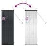 vidaXL Fensterjalousie mit Vorh&auml;ngen Schwarz Aluminium