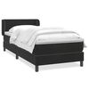 vidaXL Boxspringbett mit Matratze Schwarz 80x220 cm Samt