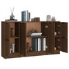 vidaXL Sideboards 3 Stk. Braun Eichen-Optik Holzwerkstoff