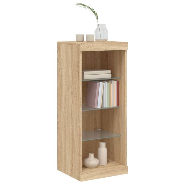 vidaXL Sideboard mit LED-Leuchten Sonoma-Eiche 41x37x100 cm