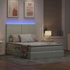 vidaXL Bett mit Stauraum und LED Hellgrau 140 x 190 cm Samt
