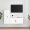 vidaXL 2-tlg. TV-Schrank-Set Wei&szlig; Holzwerkstoff