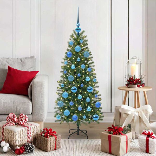 vidaXL K&uuml;nstlicher Weihnachtsbaum mit 150 LEDs Gr&uuml;n 120 cm PE und PVC