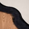 vidaXL Kunstschaffell Teppich Tafalla Schwarz 60 x 90 cm Polyester