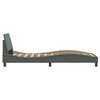 vidaXL Bettgestell "Dover" Dunkelgrau 90x200 cm Stoff