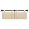 vidaXL H&auml;ngevorderseite Wandmontiert Uni Creme 150 x 55 x 5 cm Stoff