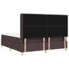 vidaXL Boxspringbett mit Matratze Dunkelbraun 180 x 200 cm Stoff
