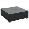 vidaXL 6-tlg. Garten-Lounge-Set mit Kissen Poly Rattan Schwarz