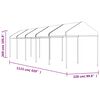 vidaXL Pavillon mit Dach Wei&szlig; 11,15x2,28x2,69 m Polyethylen