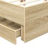 vidaXL Bettrahmen Sonoma-Eiche 120 x 190 cm Ingenieurs Holz