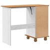 vidaXL Schreibtisch ASKIM Wei&szlig; 95 x 40 x 75 cm Massives Kiefernholz