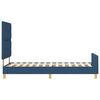 vidaXL Bettgestell mit Kopfteil Blau 100 x 200 cm Stoff