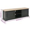 vidaXL TV-Schrank Schwarz 120x30x40 cm Holz