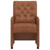 vidaXL Esszimmerst&uuml;hle mit Rollen 2 pcs Braun 58 x 67 x 97 cm