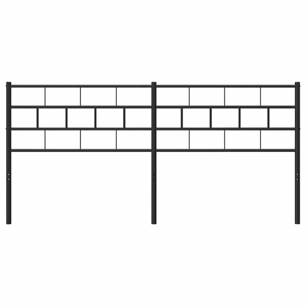 vidaXL Ersatz-Kopfteil Metall Schwarz 160 cm