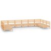 vidaXL 10-tlg. Garten-Lounge-Set Massivholz Kiefer