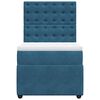 vidaXL Boxspringbett mit Matratze Dunkelblau 80x200 cm Samt