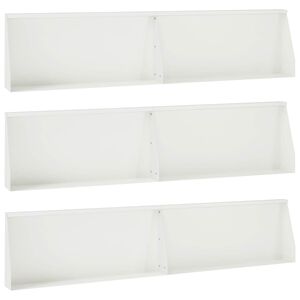 vidaXL St&uuml;tzmauer 6 stk. 100 x 12 x 30 cm Stahl Wei&szlig;