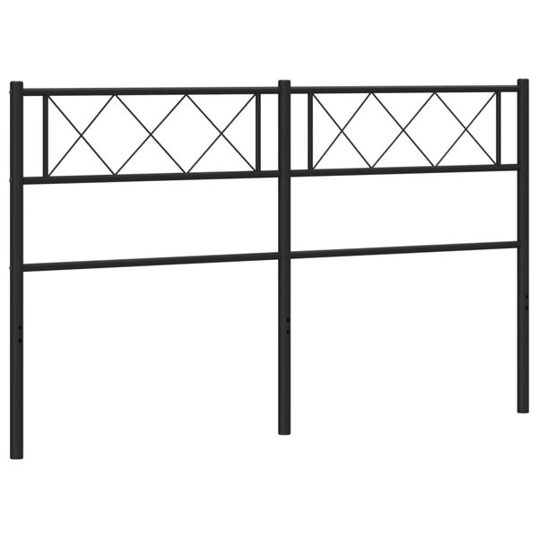 vidaXL Kopfteil Metall Schwarz 150 cm