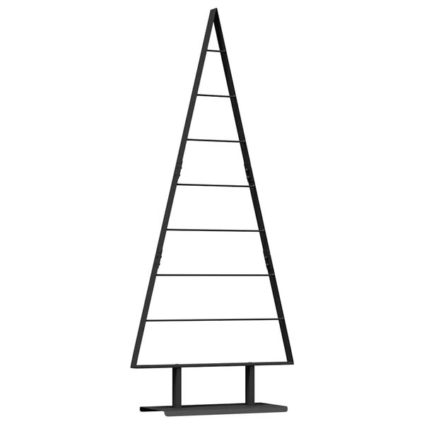 vidaXL Metall Weihnachtsbaum mit Ständer Schwarz 150 cm Stahl