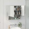 vidaXL Spiegelschrank mit T&uuml;r Beton Grau 59 x 17 x 55 cm Holzwerkstoff