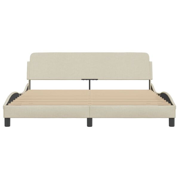vidaXL Bettgestell "Dover" Creme 180x200 cm Stoff