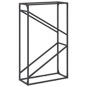 vidaXL Brennholzregal Schwarz 60x25x100 cm Kaltgewalzter Stahl