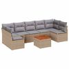 vidaXL Gartensofa-set 8 stk. Beige und Hellgrau Poly-Rattan