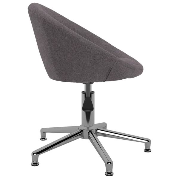 vidaXL Esszimmerst&uuml;hle 2 Stk. Drehbar Taupe Stoff