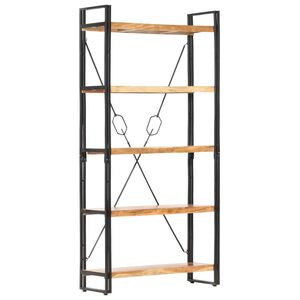 vidaXL B&uuml;cherregal 5 F&auml;cher 90 x 30 x 180 cm Massivholz Akazie