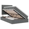 vidaXL LED-Speicherbett mit Matratze Dunkelgrau 120 x 190 cm Stoff