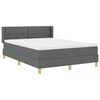 vidaXL Boxspringbett mit Matratze Dunkelgrau 200 x 160 cm Polyester